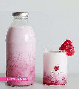 How To Make Fresh Strawberry Milk-It Is Healthy Summer Drink And So Popular In Korea