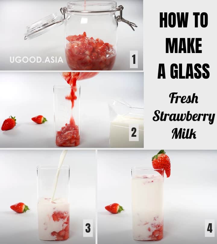 How To Make Fresh Strawberry Milk-It Is Healthy Summer Drink And So Popular In Korea