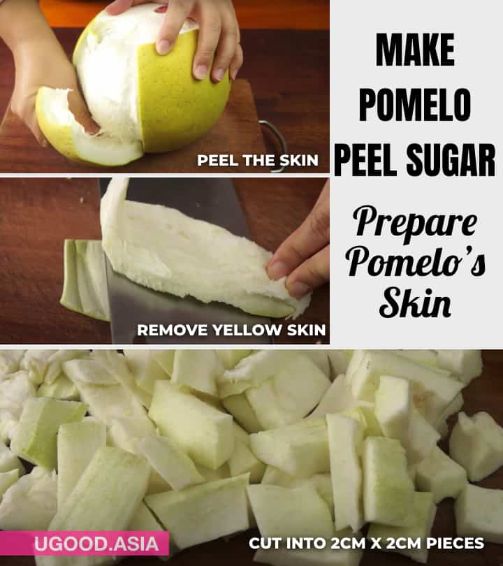 HOW TO MAKE POMELO PEEL SUGAR with less sweet