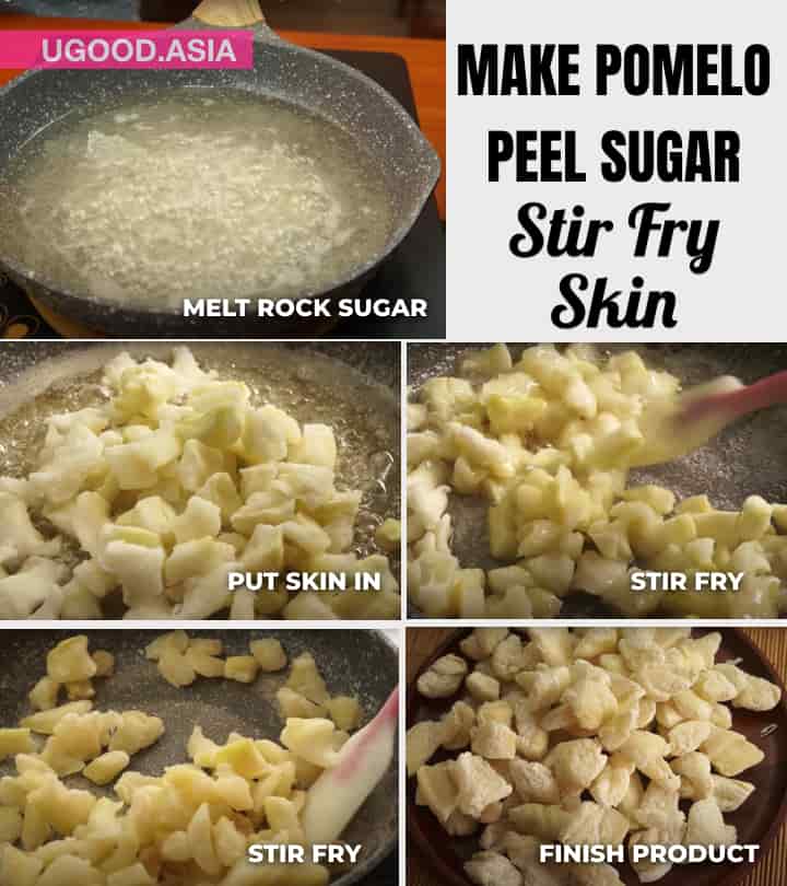 HOW TO MAKE POMELO PEEL SUGAR with less sweet