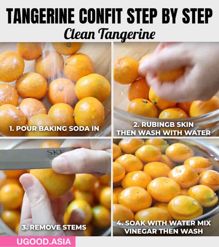 clean the tangerines