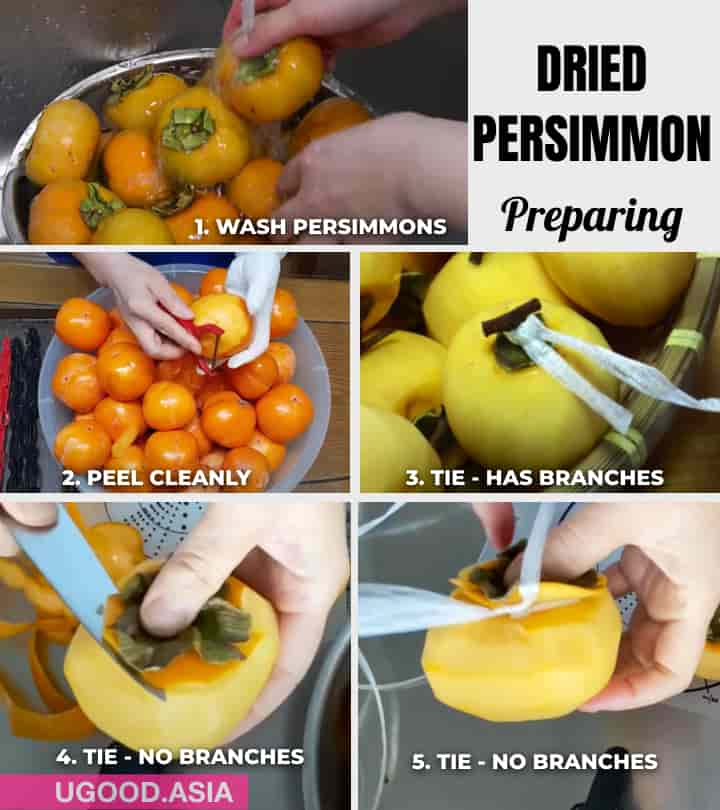 HOW TO MAKE JAPANESE DRIED PERSIMMON Whole Fruit Shape Sweet And Flexible Can Keep Long Time Not Moldy